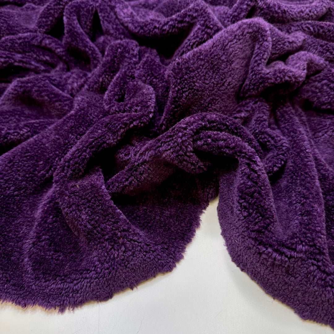 Like Hugging Barney - Polyester Blend Knit - Dark Purple - 1.1M Bundle - True Deadstock fabric Fabric by private - Sustainable Textile | FABCYCLE