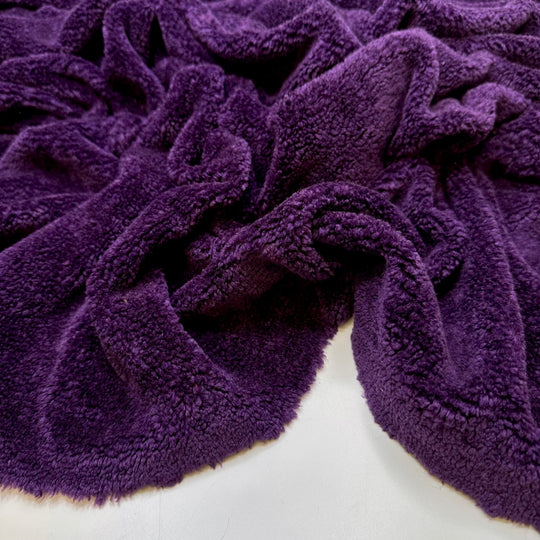 Like Hugging Barney - Polyester Blend Knit - Dark Purple - 1.1M Bundle - True Deadstock fabric Fabric by private - Sustainable Textile | FABCYCLE