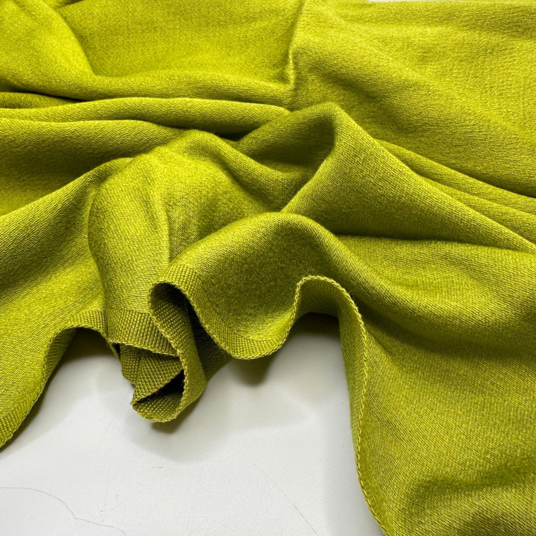 Lime In The Coconut - Vintage Sateen Cotton Blend Woven - Bright Lime Green - 1.3M Bundle - True Deadstock fabric Fabric by private - Sustainable Textile | FABCYCLE
