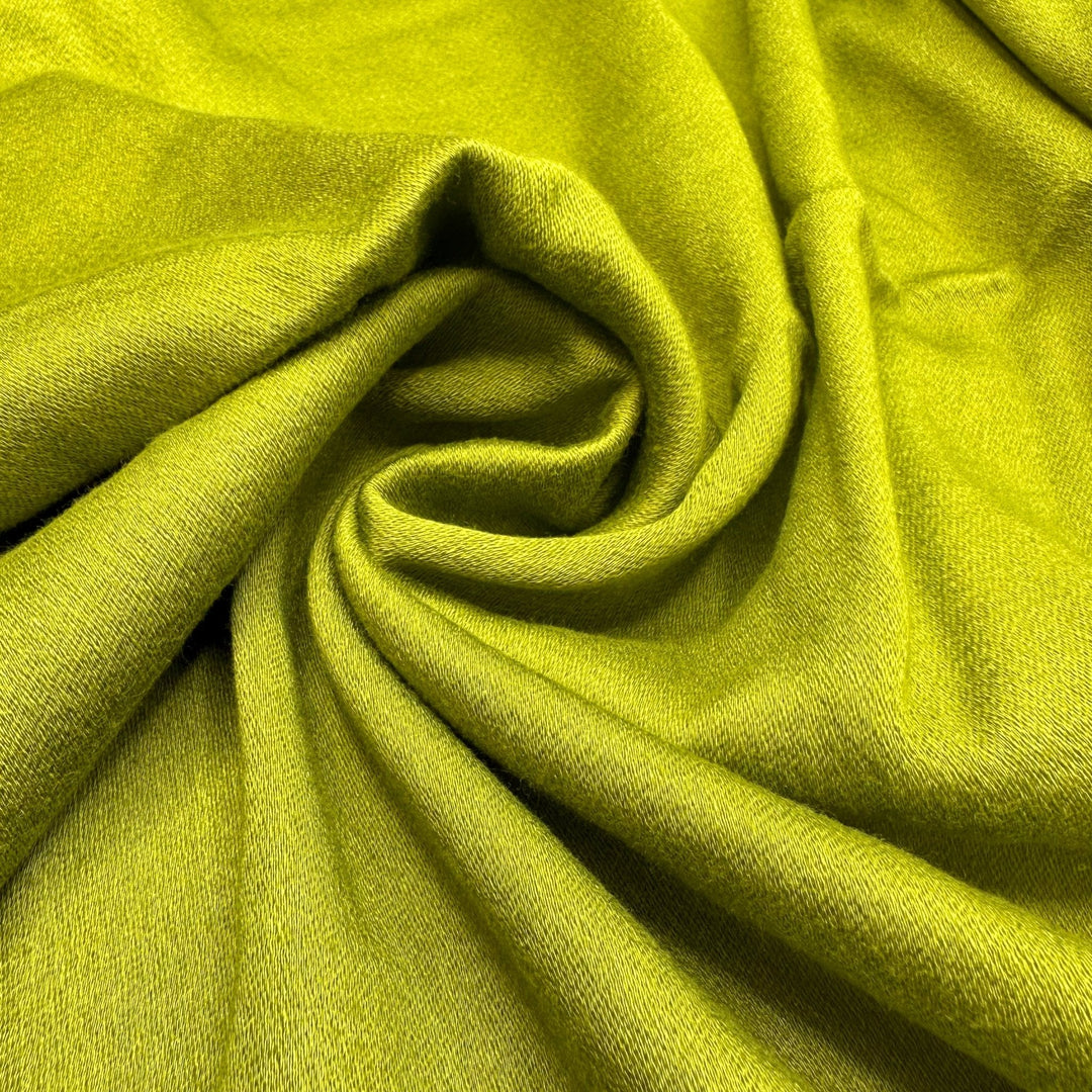 Lime In The Coconut - Vintage Sateen Cotton Blend Woven - Bright Lime Green - 1.3M Bundle - True Deadstock fabric Fabric by private - Sustainable Textile | FABCYCLE