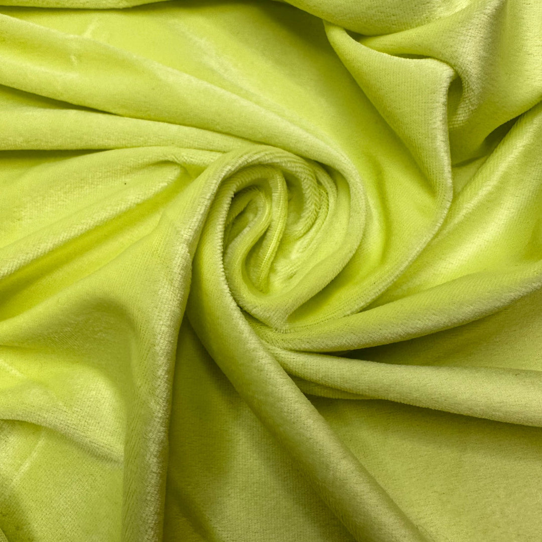 Limeade Freezies - Knitted Velour Poly Knit - Neon Lime Green - 3.5M Bundle - True Deadstock fabric Fabric by private - Sustainable Textile | FABCYCLE