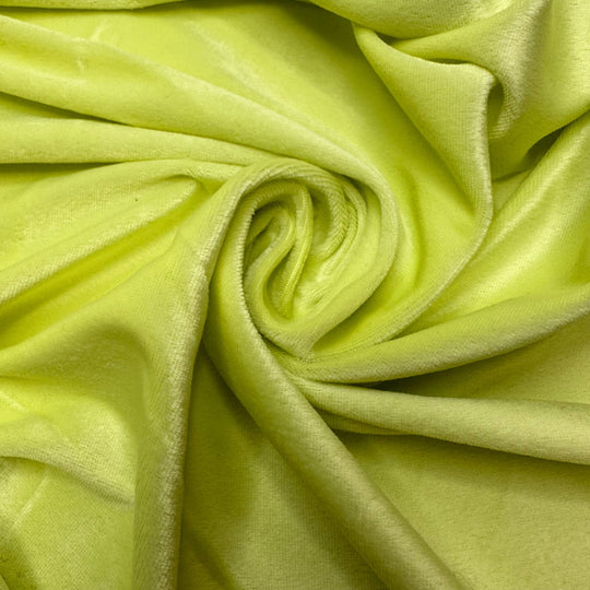 Limeade Freezies - Knitted Velour Poly Knit - Neon Lime Green - 3.5M Bundle - True Deadstock fabric Fabric by private - Sustainable Textile | FABCYCLE