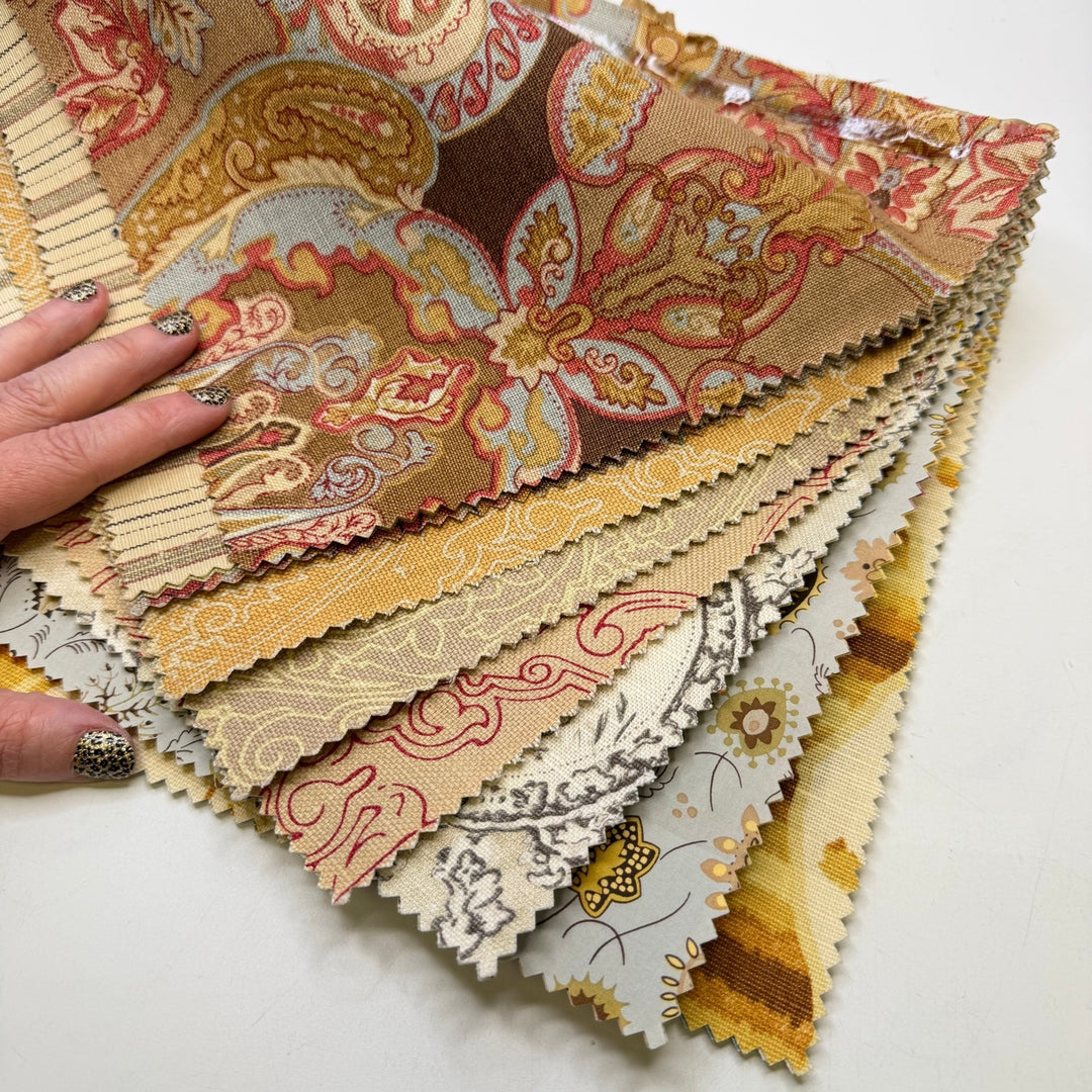 Linen Doodles - Home Décor Sample Books - Medium Square - True Deadstock fabric Fabric by private - Sustainable Textile | FABCYCLE