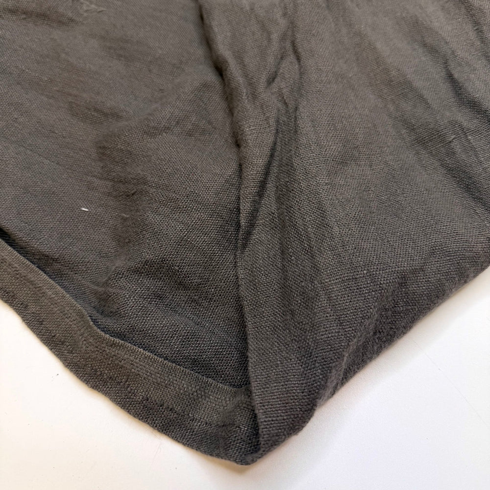 Linen/Cotton Off Cut Pack - Basket Weave Linen/Cotton Woven - Dark Grey - 6 Piece Pack - True Deadstock fabric Fabric by private - Sustainable Textile | FABCYCLE