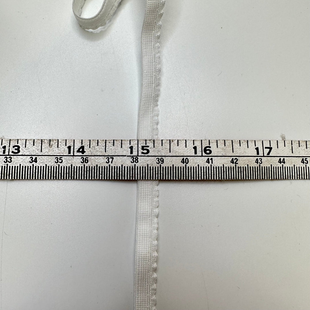 ¼" Lingerie Elastic - White - 2M Bundle - True Deadstock supplies Fabric by private - Sustainable Textile | FABCYCLE