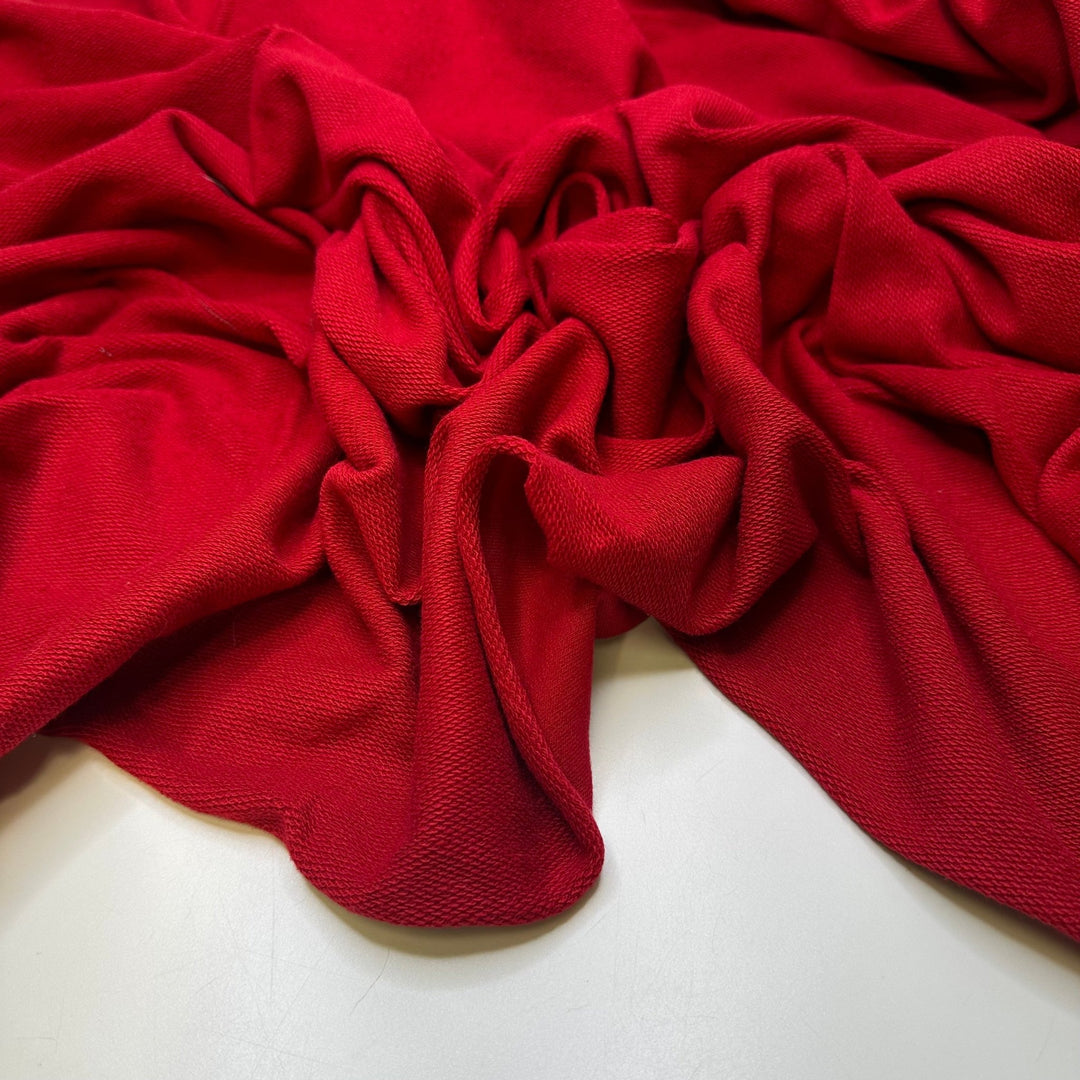 Lipstick Smudge - Polyester Blend Knit - Red - 1.6M Bundle - True Deadstock fabric Fabric by private - Sustainable Textile | FABCYCLE