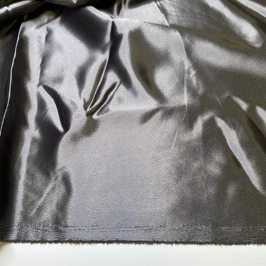 Liquid Chrome - Satin Poly Woven - Dark Grey - 3.3M Bundle - True Deadstock fabric Fabric by private - Sustainable Textile | FABCYCLE