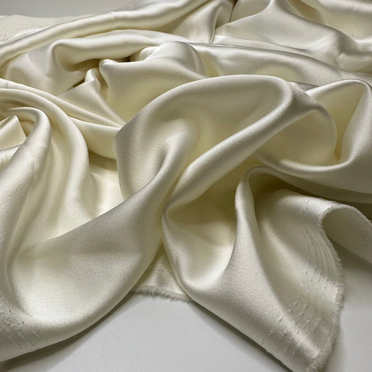 Liquid Satin Skirt Pack - Satin Poly Woven - Cream - 1.5M 3 Pack - True Deadstock fabric Fabric by private - Sustainable Textile | FABCYCLE