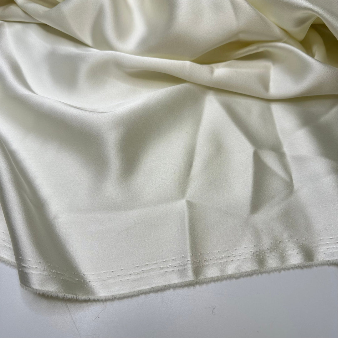 Liquid Satin Skirt Pack - Satin Poly Woven - Cream - 1.5M 3 Pack - True Deadstock fabric Fabric by private - Sustainable Textile | FABCYCLE