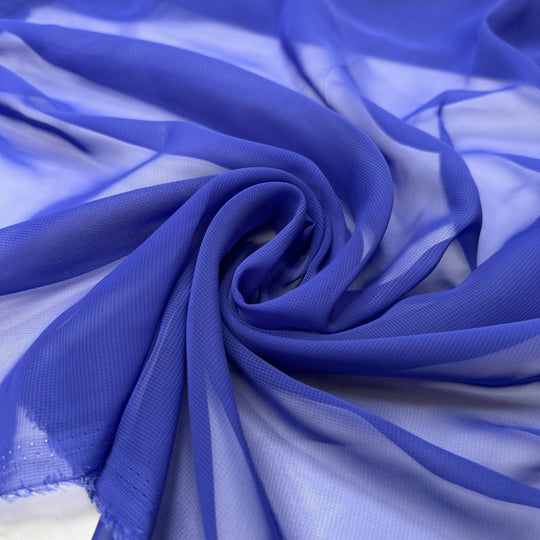 Little Surprises - Chiffon Poly Woven - Blue - 1M Bundle - True Deadstock fabric Fabric by private - Sustainable Textile | FABCYCLE