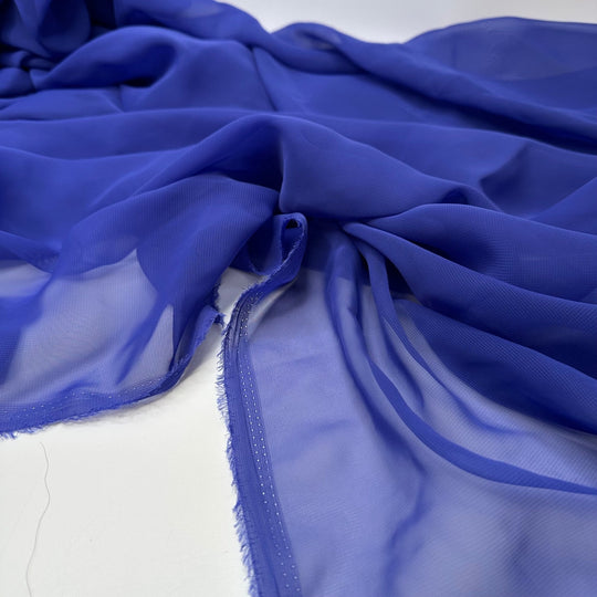 Little Surprises - Chiffon Poly Woven - Blue - 1M Bundle - True Deadstock fabric Fabric by private - Sustainable Textile | FABCYCLE