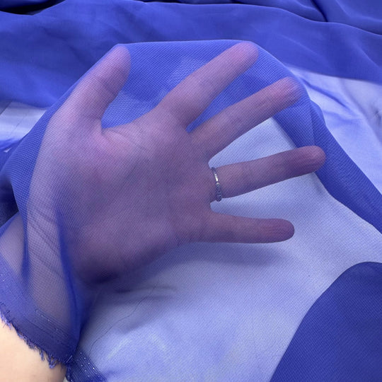 Little Surprises - Chiffon Poly Woven - Blue - 1M Bundle - True Deadstock fabric Fabric by private - Sustainable Textile | FABCYCLE