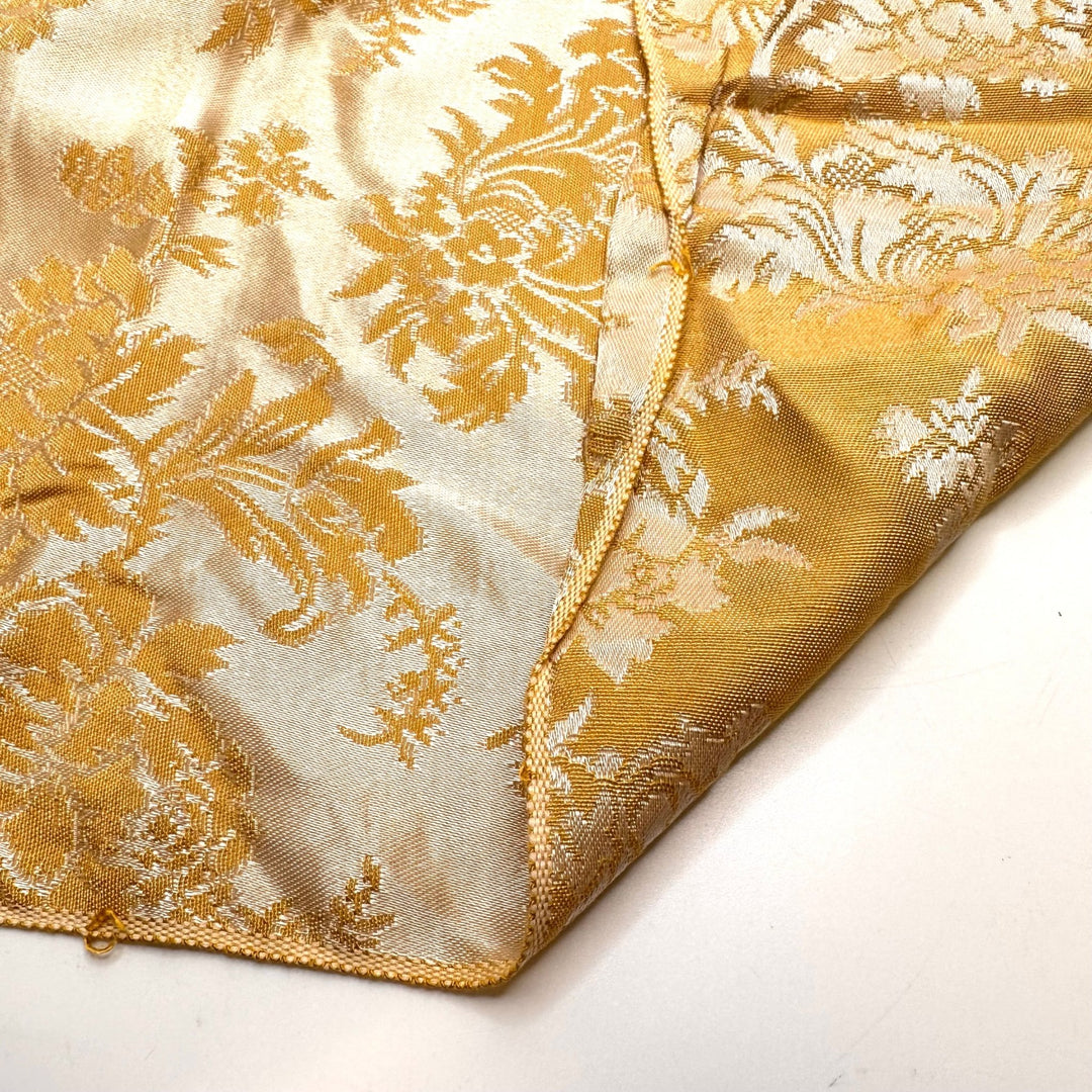 Living In Luxury - Cotton Woven - Dark Yellow/Cream Floral - Bundles - True Deadstock fabric Fabric by private - Sustainable Textile | FABCYCLE