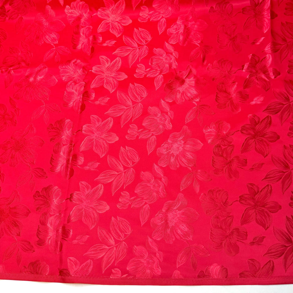 Living In The Moment - Jacquard Polyester Blend Woven - Red Floral - 3.9M Bundle - True Deadstock fabric Fabric by private - Sustainable Textile | FABCYCLE