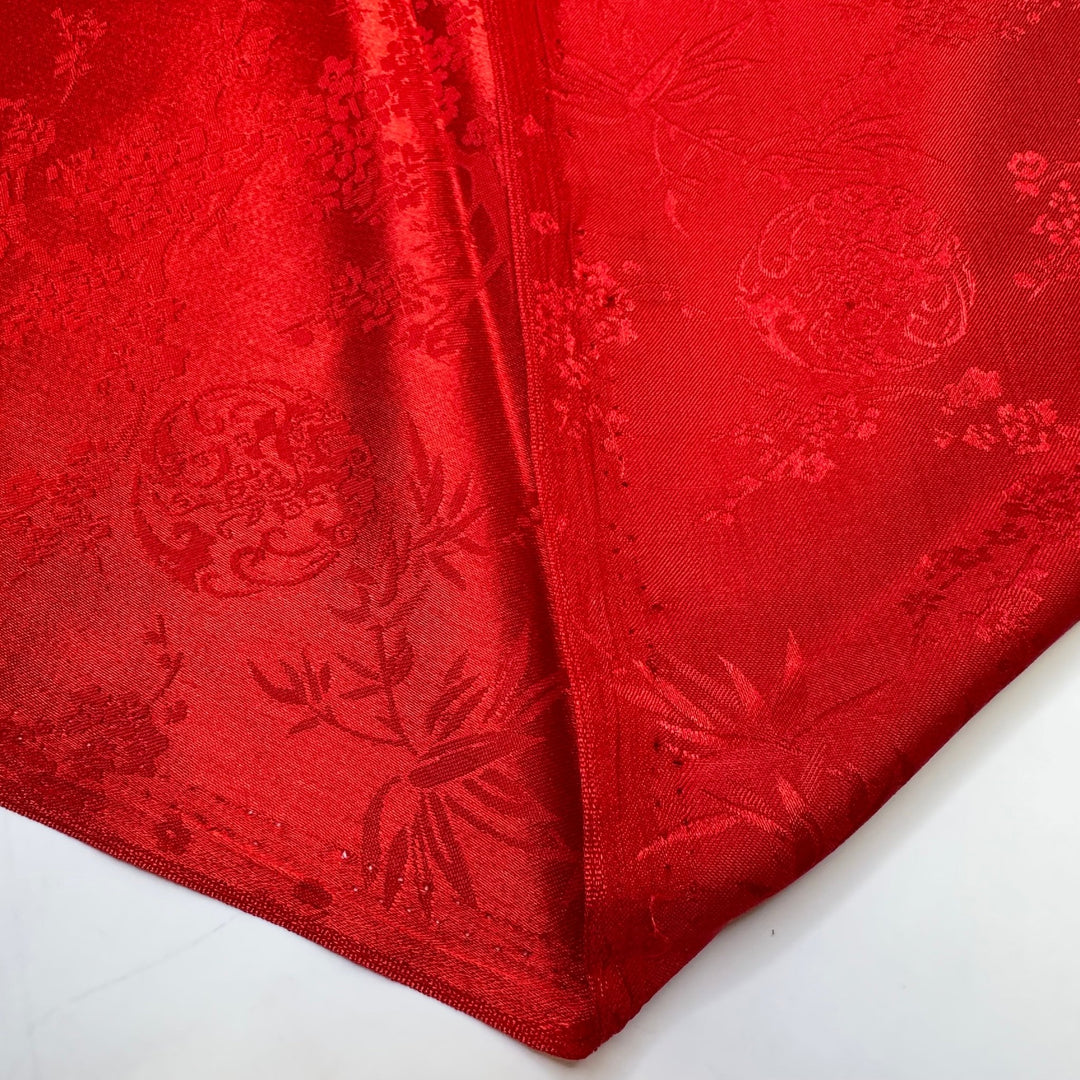 Living In The Moment - Polyester Blend Woven - Red Floral - 3.35M Bundle - True Deadstock fabric Fabric by private - Sustainable Textile | FABCYCLE