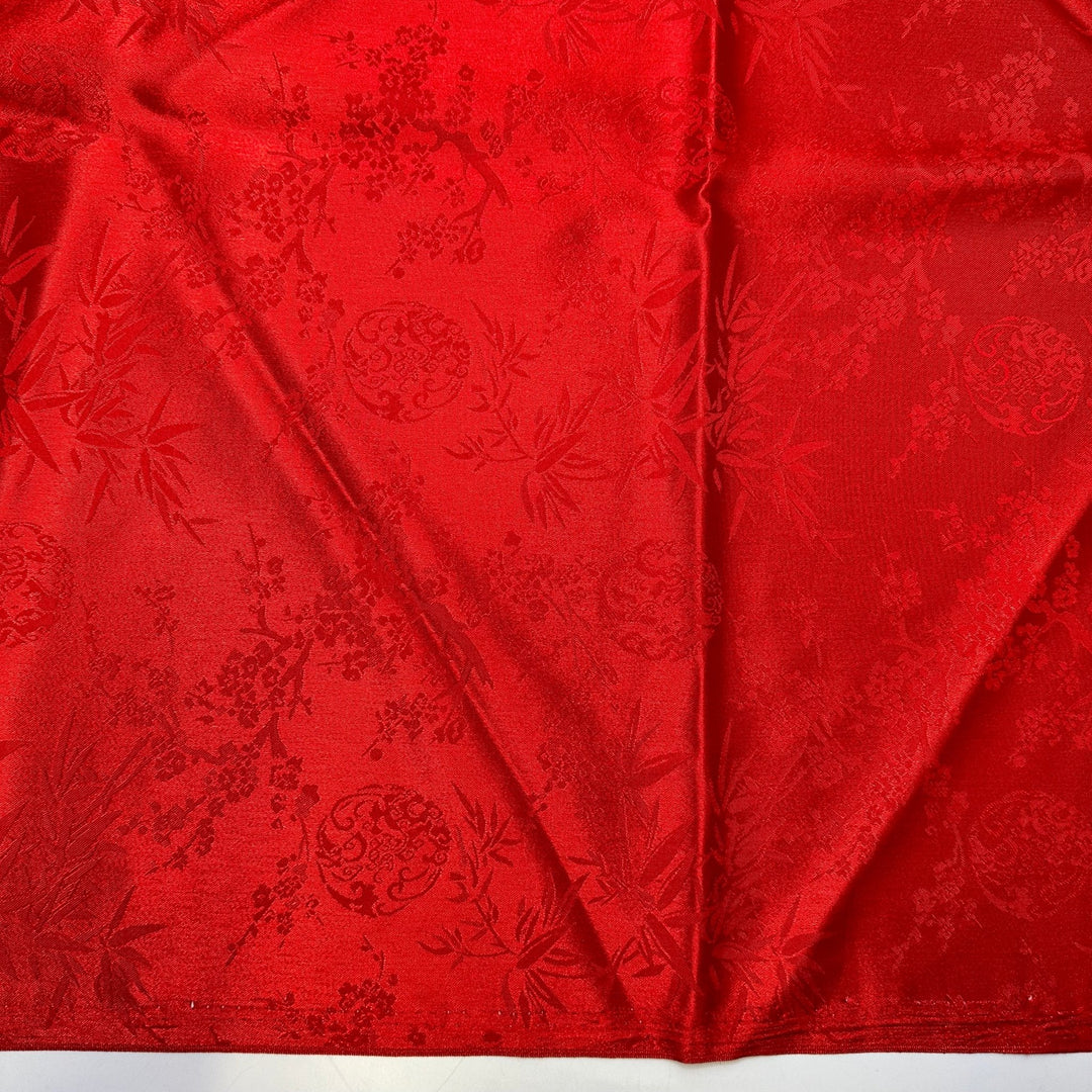 Living In The Moment - Polyester Blend Woven - Red Floral - 3.35M Bundle - True Deadstock fabric Fabric by private - Sustainable Textile | FABCYCLE