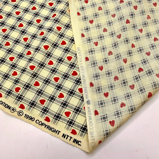 Living Off Grid - Vintage Cotton Woven - Cream/Navy Plaid - 1.5M Bundle - True Deadstock fabric Fabric by private - Sustainable Textile | FABCYCLE