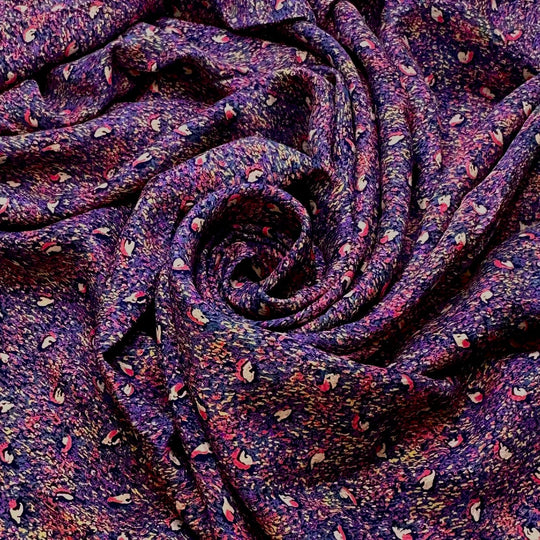 Look At All The Candy I Got - Silk Woven - Purple Multi Abstract - 2.7M Bundle - True Deadstock fabric Fabric by private - Sustainable Textile | FABCYCLE
