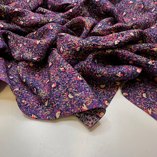 Look At All The Candy I Got - Silk Woven - Purple Multi Abstract - 2.7M Bundle - True Deadstock fabric Fabric by private - Sustainable Textile | FABCYCLE