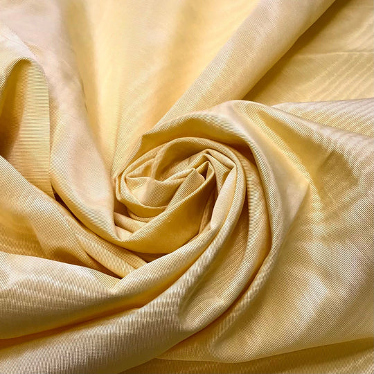Look On The Bright Side - Vintage Moire Cotton Blend Woven - Light Yellow Woodgrain - Bundles - True Deadstock fabric Fabric by private - Sustainable Textile | FABCYCLE