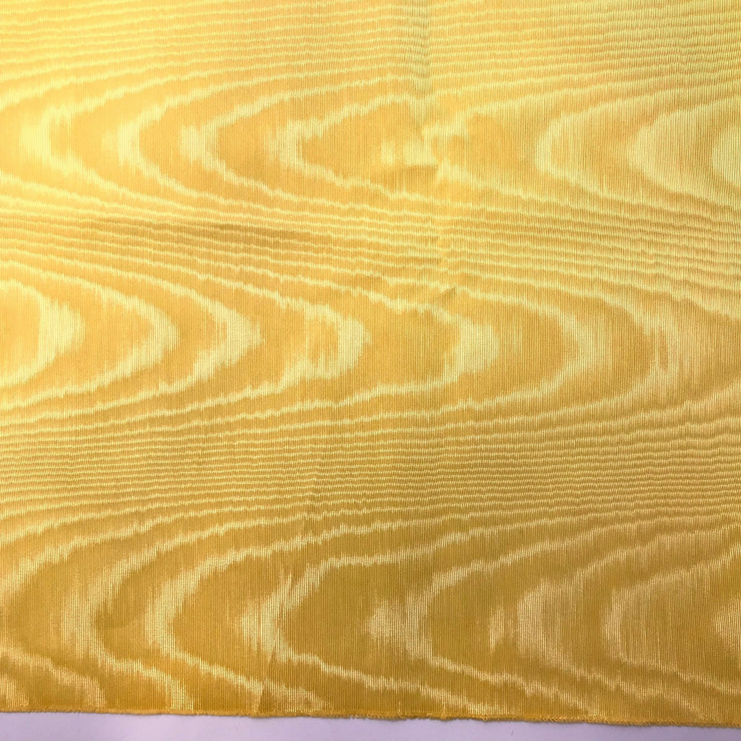 Look On The Bright Side - Vintage Moire Cotton Blend Woven - Light Yellow Woodgrain - Bundles - True Deadstock fabric Fabric by private - Sustainable Textile | FABCYCLE