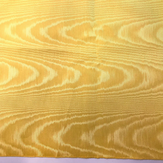 Look On The Bright Side - Vintage Moire Cotton Blend Woven - Light Yellow Woodgrain - Bundles - True Deadstock fabric Fabric by private - Sustainable Textile | FABCYCLE