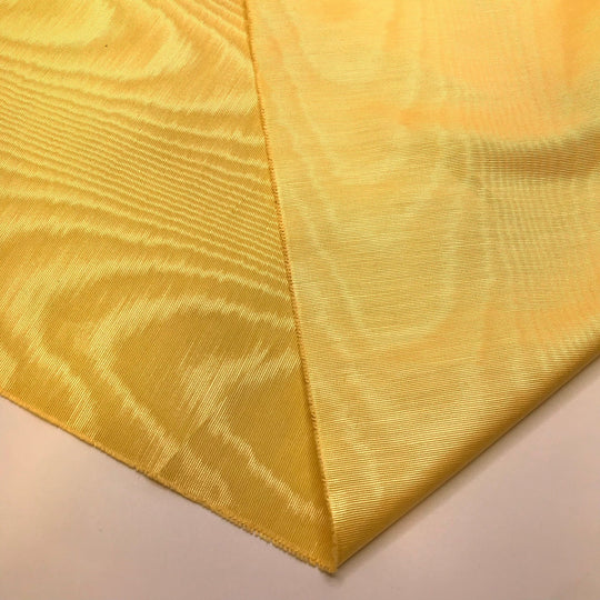 Look On The Bright Side - Vintage Moire Cotton Blend Woven - Light Yellow Woodgrain - Bundles - True Deadstock fabric Fabric by private - Sustainable Textile | FABCYCLE