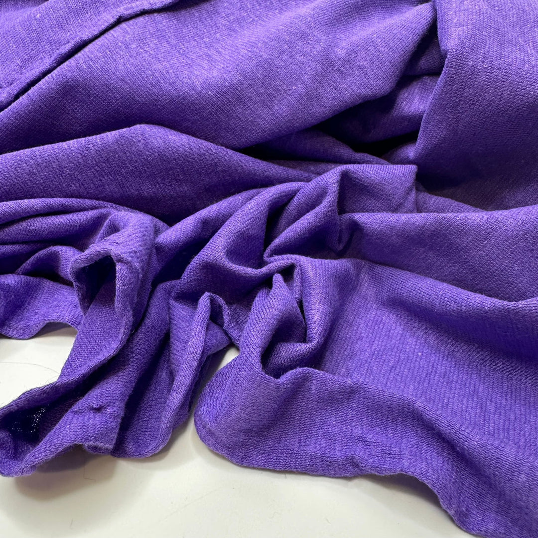 Lookin Good - Jersey Linen Blend Knit - Purple - 2.6M Bundle - True Deadstock fabric Fabric by private - Sustainable Textile | FABCYCLE