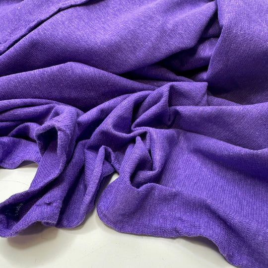 Lookin Good - Jersey Linen Blend Knit - Purple - 2.6M Bundle - True Deadstock fabric Fabric by private - Sustainable Textile | FABCYCLE
