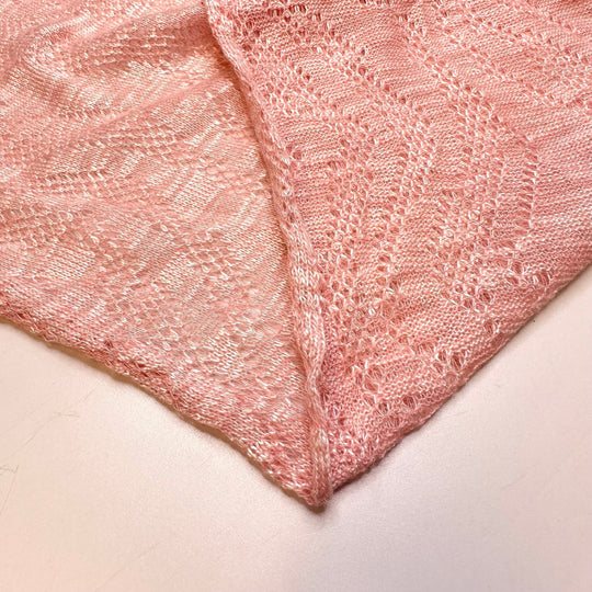 Looking For My Mario - Lace Polyester Blend Knit - Light Pink - 1.25M Bundle - True Deadstock fabric Fabric by private - Sustainable Textile | FABCYCLE