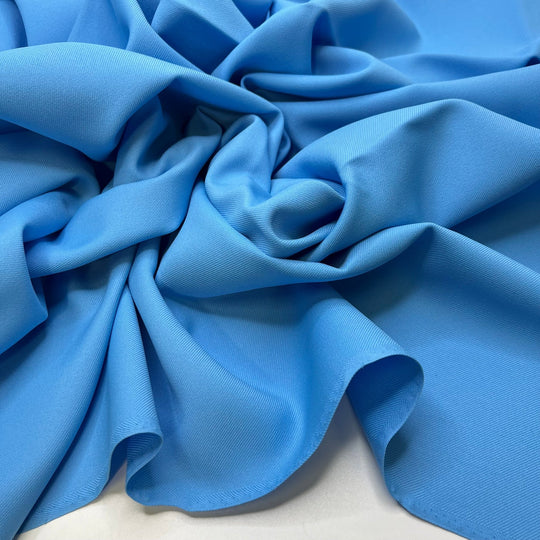 Looking Out The Office Window - Vintage Twill Weave Poly Woven - Light Blue - 3.5M Bundle - True Deadstock fabric Fabric by private - Sustainable Textile | FABCYCLE