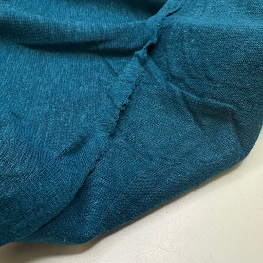 Lost In Your Eyes - Jersey Linen Blend Knit - Dark Teal Blue - 3M Bundle - True Deadstock fabric Fabric by private - Sustainable Textile | FABCYCLE