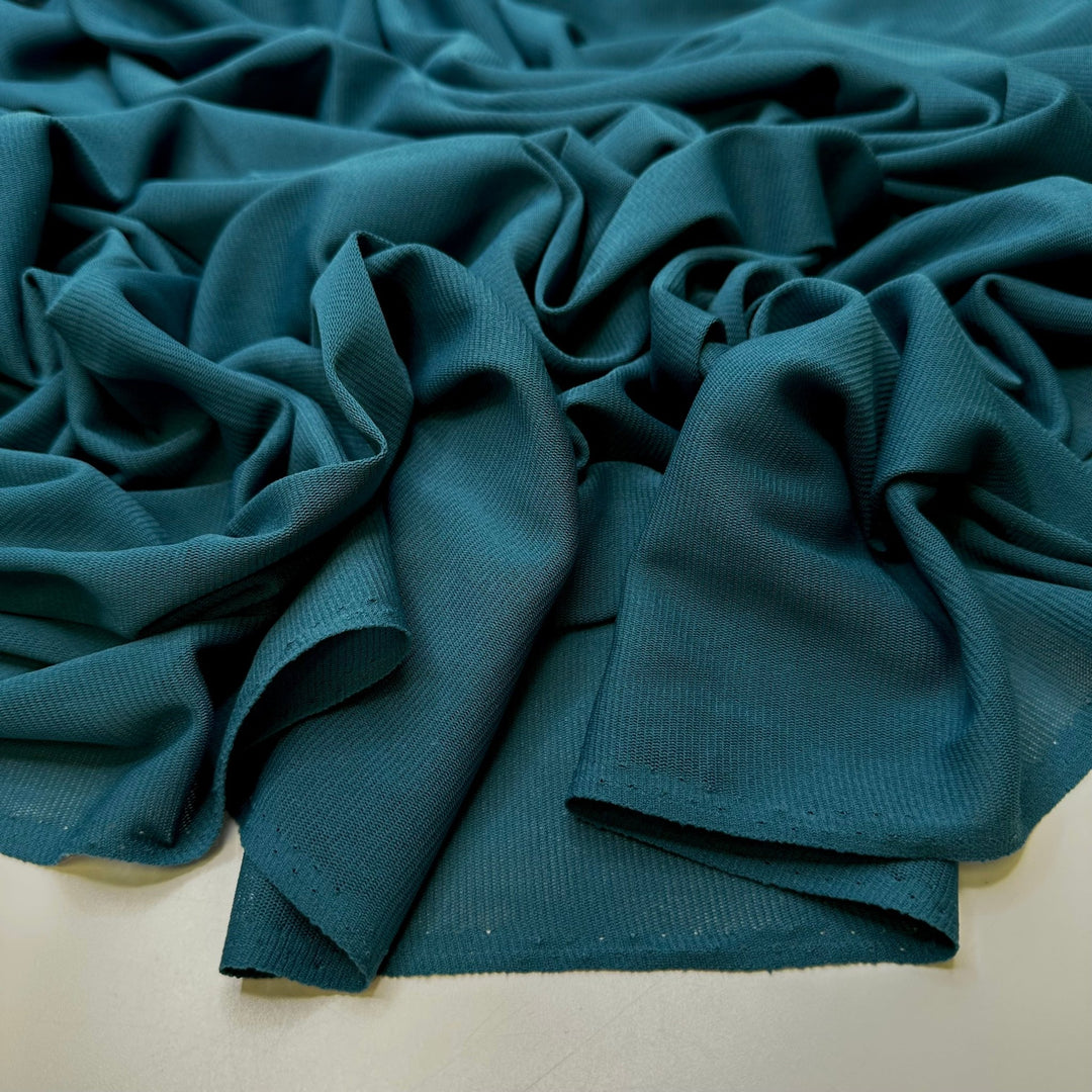 Lost Map Piece - Mesh Poly/Spandex Knit - Dark Teal - 1.3M Bundle - True Deadstock fabric Fabric by private - Sustainable Textile | FABCYCLE