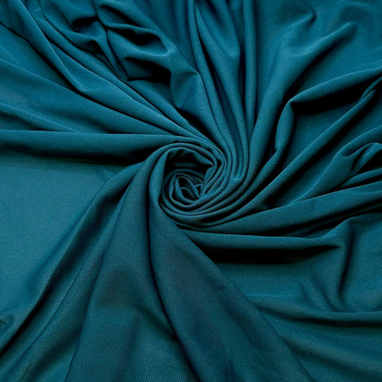 Lost Map Piece - Mesh Poly/Spandex Knit - Dark Teal - 1.3M Bundle - True Deadstock fabric Fabric by private - Sustainable Textile | FABCYCLE