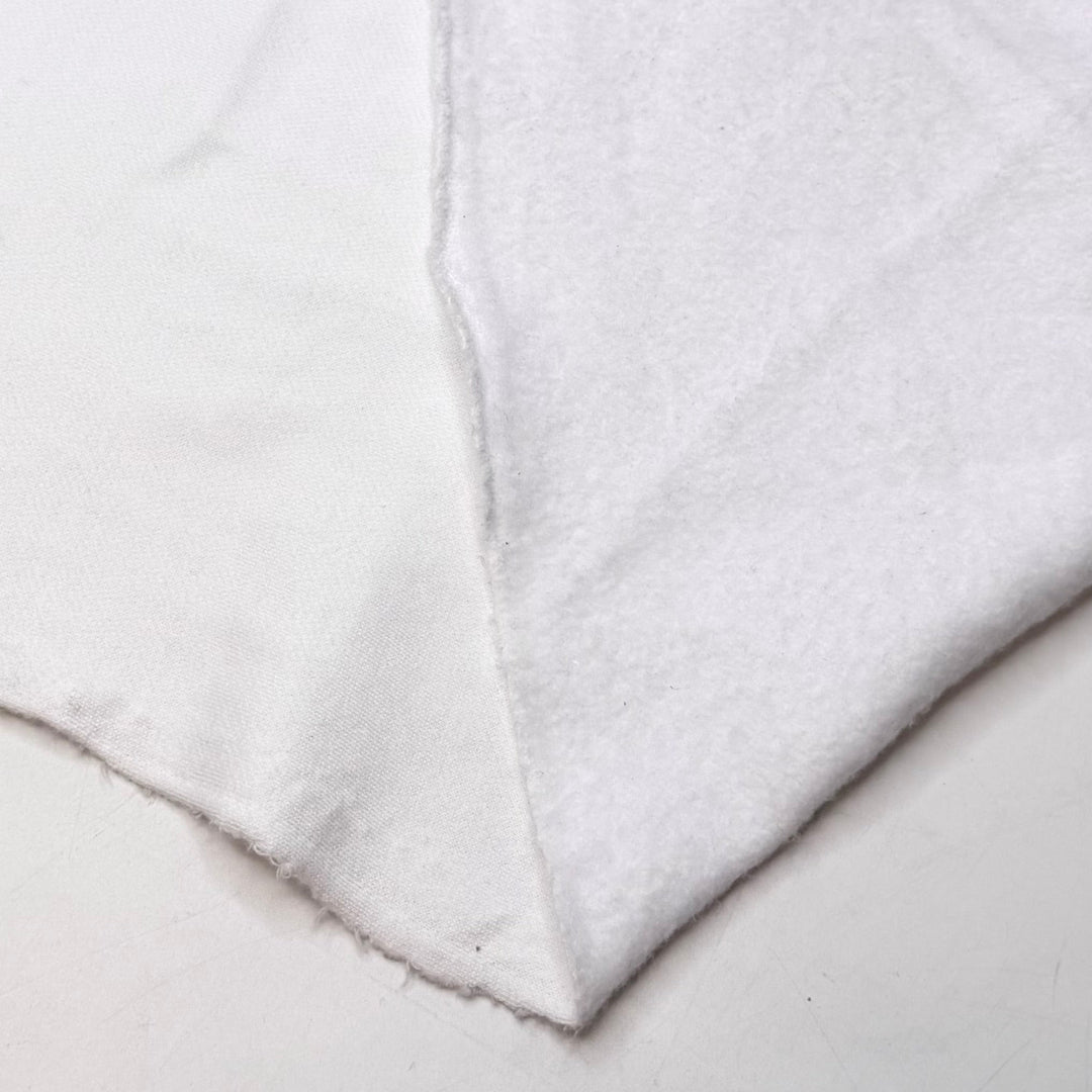 Lotus Pod - Jersey Fleece Cotton/Poly Knit - White - 2.2M Bundle - True Deadstock fabric Fabric by private - Sustainable Textile | FABCYCLE