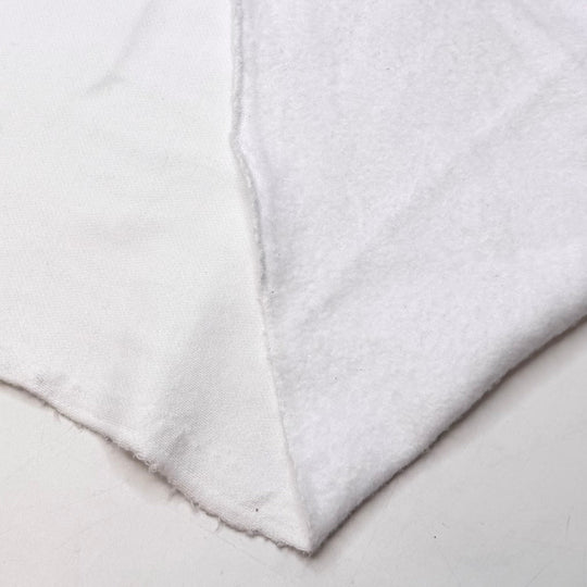 Lotus Pod - Jersey Fleece Cotton/Poly Knit - White - 2.2M Bundle - True Deadstock fabric Fabric by private - Sustainable Textile | FABCYCLE