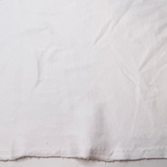 Lotus Pod - Jersey Fleece Cotton/Poly Knit - White - 2.2M Bundle - True Deadstock fabric Fabric by private - Sustainable Textile | FABCYCLE