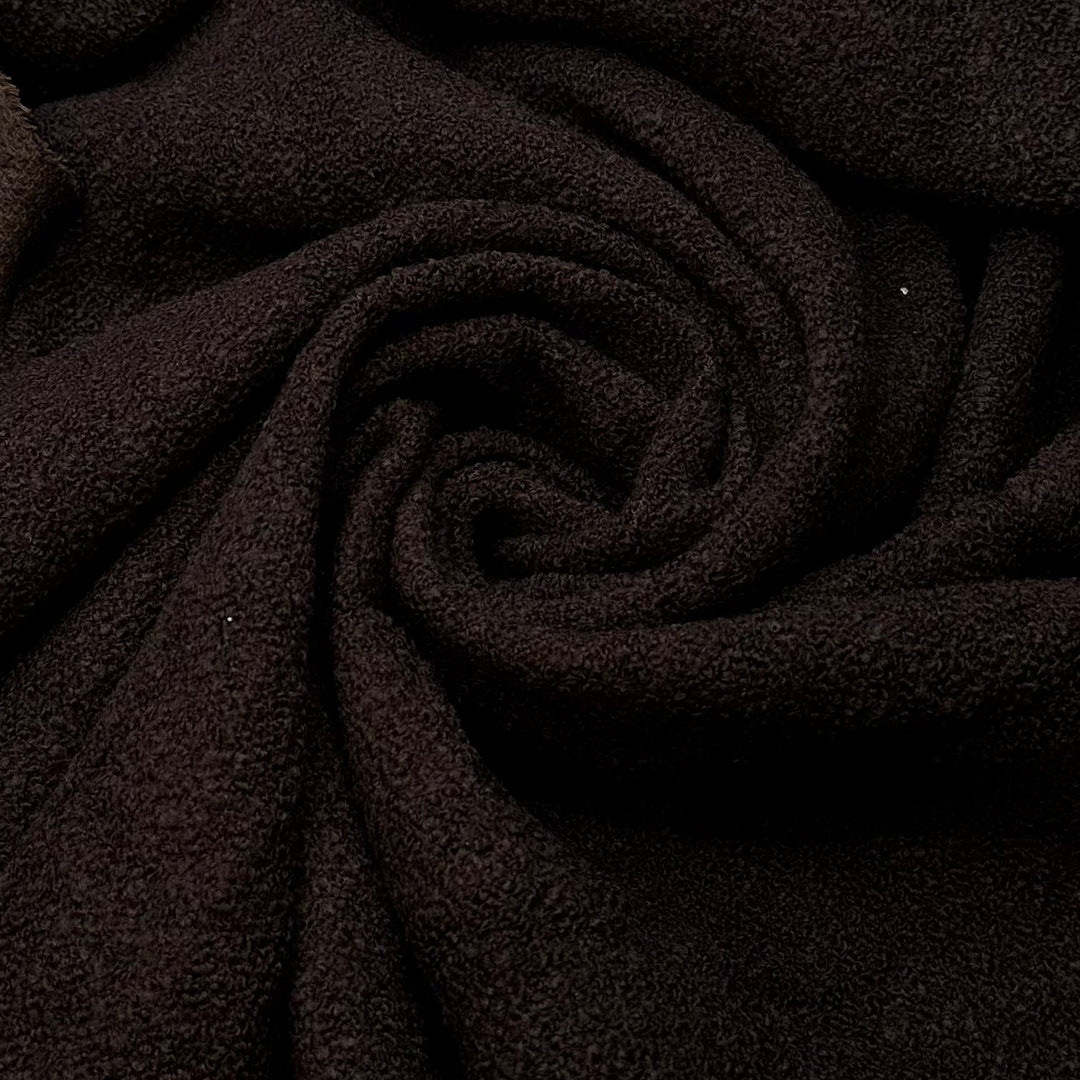 Lounging In A Suit - Wool Blend Woven - Dark Brown - 1M Bundle - True Deadstock fabric Fabric by private - Sustainable Textile | FABCYCLE