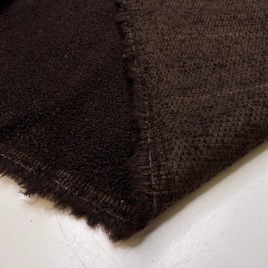 Lounging In A Suit - Wool Blend Woven - Dark Brown - 1M Bundle - True Deadstock fabric Fabric by private - Sustainable Textile | FABCYCLE