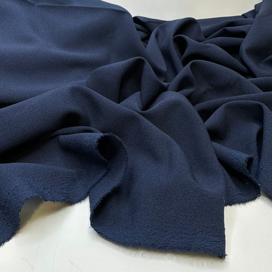 Love A Classic - Crepe Poly Woven - Navy - 4.6M Bundle - True Deadstock fabric Fabric by private - Sustainable Textile | FABCYCLE