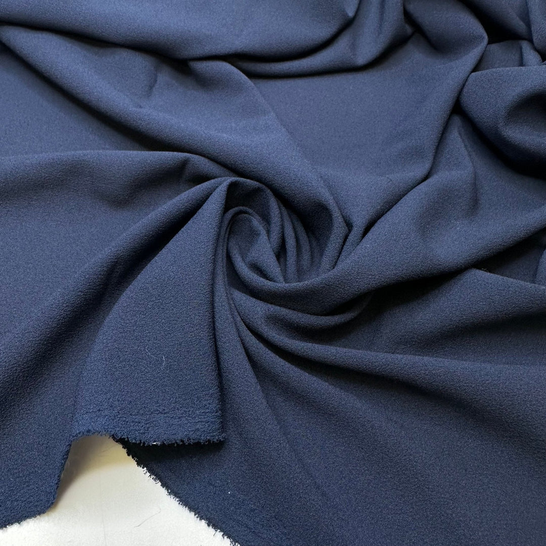 Love A Classic - Crepe Poly Woven - Navy - 4.6M Bundle - True Deadstock fabric Fabric by private - Sustainable Textile | FABCYCLE