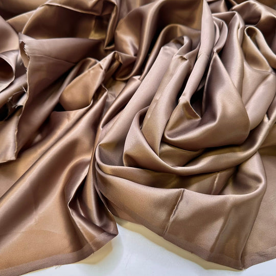 Love Actually - Polyester Blend Woven - Light Brown - 1.1M Bundle - True Deadstock fabric Fabric by private - Sustainable Textile | FABCYCLE