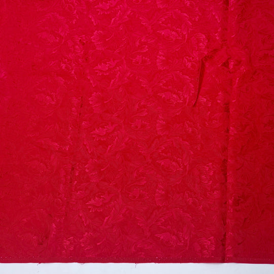 Love At First Dance - Jacquard Polyester Blend Woven - Red Floral - 3.3M Bundle - True Deadstock fabric Fabric by private - Sustainable Textile | FABCYCLE