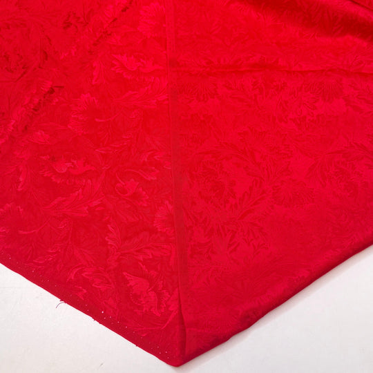 Love At First Dance - Jacquard Polyester Blend Woven - Red Floral - 3.3M Bundle - True Deadstock fabric Fabric by private - Sustainable Textile | FABCYCLE