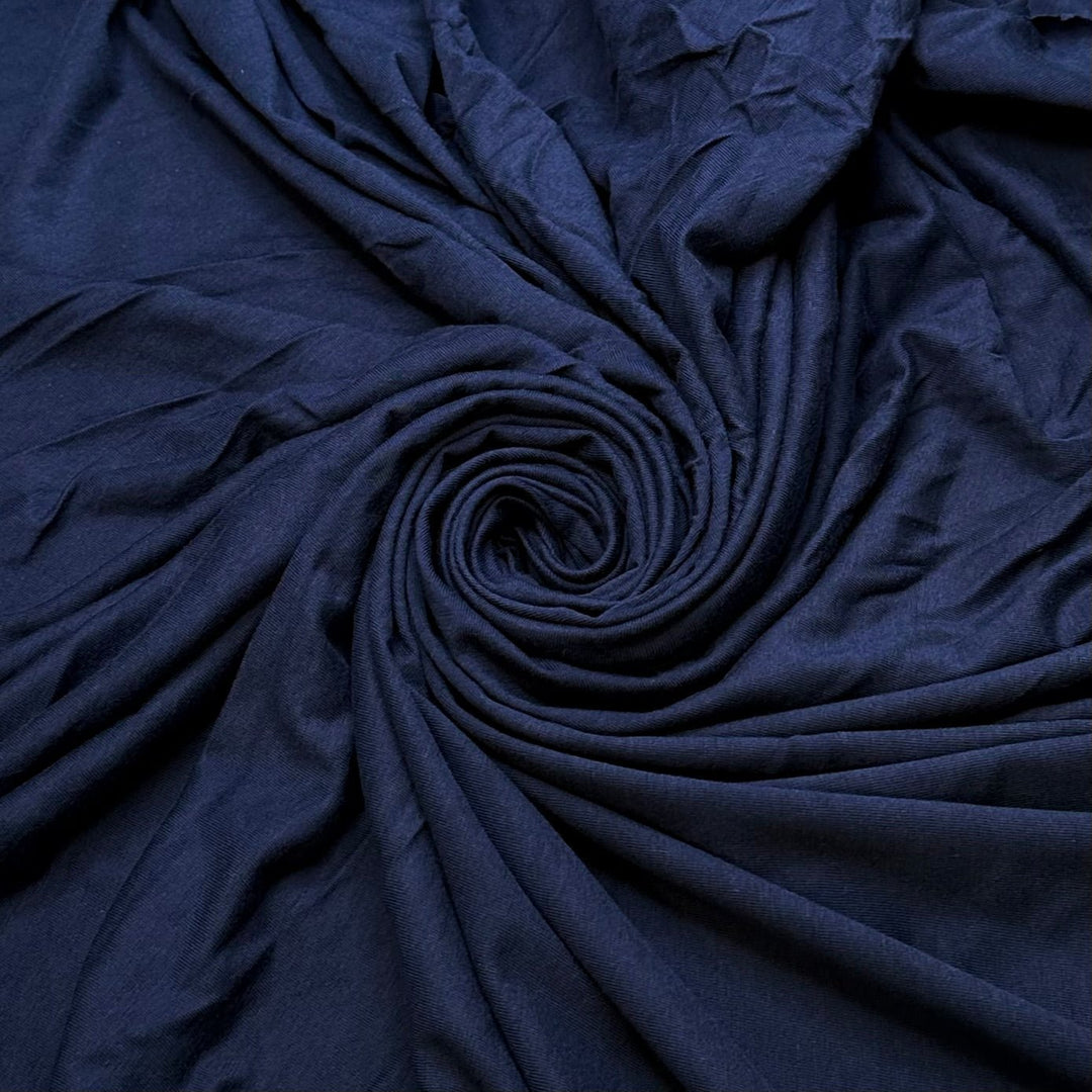 Love At Sea - Cotton Blend Knit - Navy - Bundles - True Deadstock fabric Fabric by private - Sustainable Textile | FABCYCLE