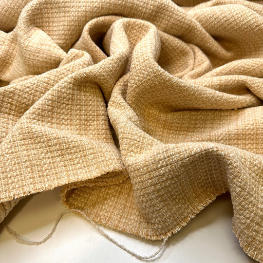Loving Mondays - Synthetic Blend Woven - Light Beige - Bundles - True Deadstock fabric Fabric by private - Sustainable Textile | FABCYCLE