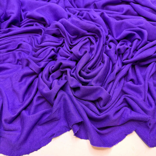 Loyal And Protective - Rib Knit Bamboo Blend Knit - Purple - 2M Bundle - True Deadstock fabric Fabric by private - Sustainable Textile | FABCYCLE