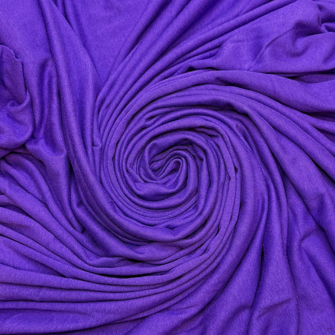 Loyal And Protective - Rib Knit Bamboo Blend Knit - Purple - 2M Bundle - True Deadstock fabric Fabric by private - Sustainable Textile | FABCYCLE