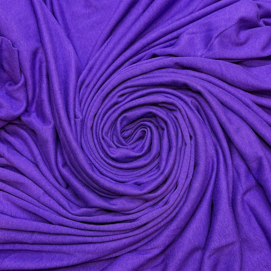 Loyal And Protective - Rib Knit Bamboo Blend Knit - Purple - 2M Bundle - True Deadstock fabric Fabric by private - Sustainable Textile | FABCYCLE