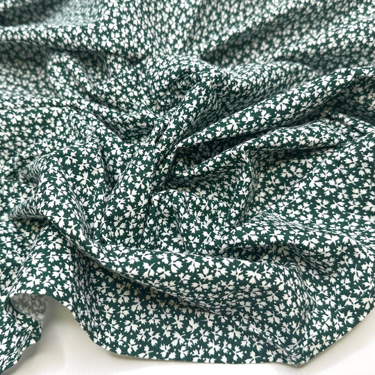 Lucked Out - Cotton Blend Woven - White/Green Clovers - 2M Bundle - True Deadstock fabric Fabric by private - Sustainable Textile | FABCYCLE